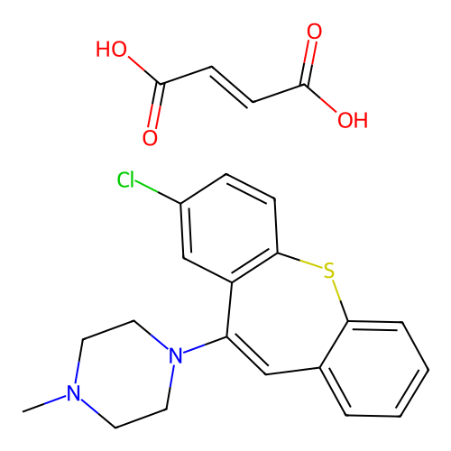 Dehydroclothepin hydrogen maleate structure