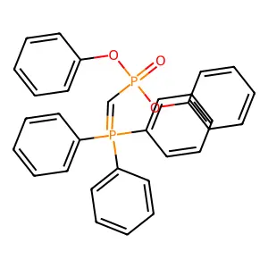 Phosphonic acid, [(triphenylphosphoranylidene)methyl]-, diphenyl ester structure