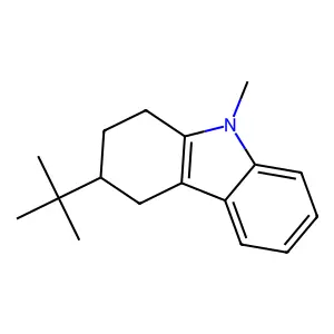 3-Tert-butyl-9-methyl-1,2,3,4-tetrahydrocarbazole structure