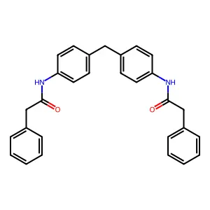 2-phenyl-N-(4-{4-[(phenylacetyl)amino]benzyl}phenyl)acetamide structure