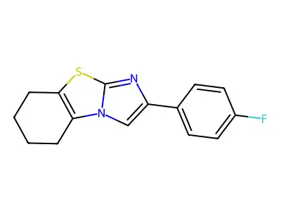 2-(4-Fluorophenyl)-5,6,7,8-tetrahydroimidazo[2,1-b][1,3]benzothiazole structure
