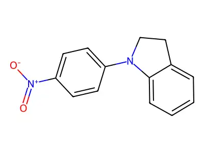 1-(4-nitrophenyl)-2,3-dihydro-1H-indole structure