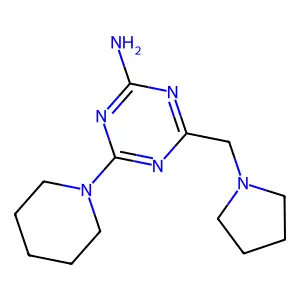 s-Triazine, 2-amino-4-piperidino-6-(1-pyrrolidinylmethyl)- structure
