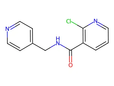 2-chloro-N-(pyridin-4-ylmethyl)pyridine-3-carboxamide structure