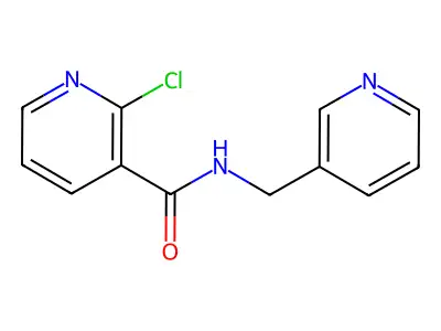 2-chloro-N-(pyridin-3-ylmethyl)pyridine-3-carboxamide structure