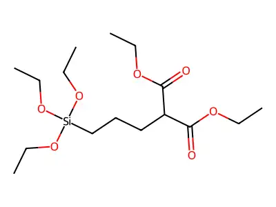 Diethyl (3-(triethoxysilyl)propyl)malonate structure