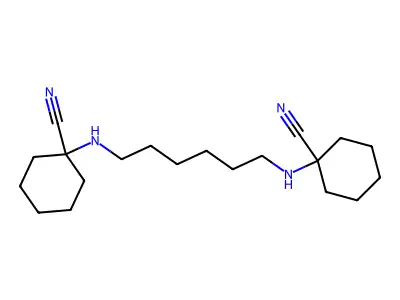 1-({6-[(1-Cyanocyclohexyl)amino]hexyl}amino)cyclohexane-1-carbonitrile structure