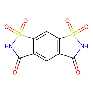 isothiazolo[4,5-f][1,2]benzisothiazole-3,5(2H,6H)-dione 1,1,7,7-tetraoxide structure