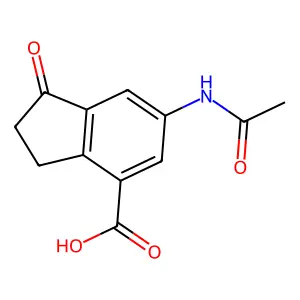 6-Acetamido-1-oxo-2,3-dihydro-1H-indene-4-carboxylic acid structure