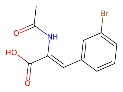 2-Propenoic acid, 2-(acetylamino)-3-(3-bromophenyl)-, (2Z)- structure