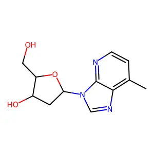 3-(2-Deoxy-|A-D-erythro-pentofuranosyl)-7-methyl-3H-imidazo[4,5-b]pyridine structure