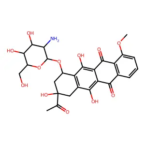 7-O-(beta-D-Glucosaminyl)daunomycinone structure