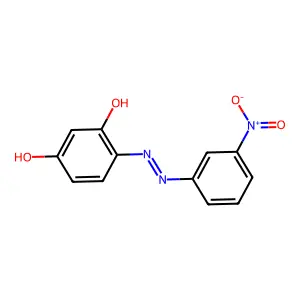 4-(2-(3-Nitrophenyl)diazenyl)-1,3-benzenediol structure