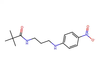 2,2-dimethyl-N-{3-[(4-nitrophenyl)amino]propyl}propanamide structure