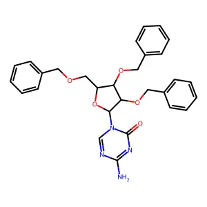 4-Amino-1-(2,3,5-tri-o-benzylpentofuranosyl)-1,3,5-triazin-2(1h)-one structure