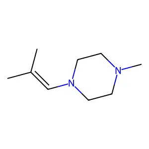 Piperazine, 1-methyl-4-(2-methylpropenyl)- structure