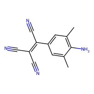 2-(4-Amino-3,5-dimethylphenyl)ethene-1,1,2-tricarbonitrile structure