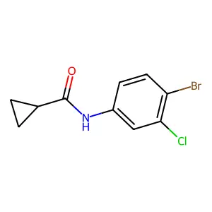 N-(4-bromo-3-chlorophenyl)cyclopropanecarboxamide structure