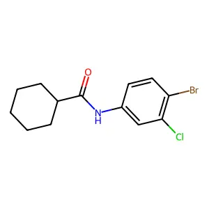 N-(4-bromo-3-chlorophenyl)cyclohexanecarboxamide structure