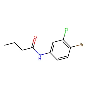 N-(4-bromo-3-chlorophenyl)butanamide structure