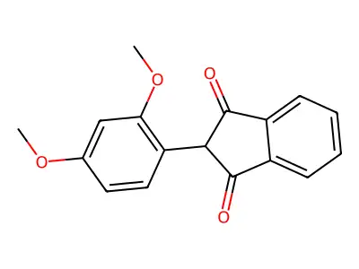 2-(2,4-dimethoxyphenyl)-1H-indene-1,3(2H)-dione structure
