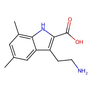 3-(2-Aminoethyl)-5,7-dimethyl-1H-indole-2-carboxylic acid structure