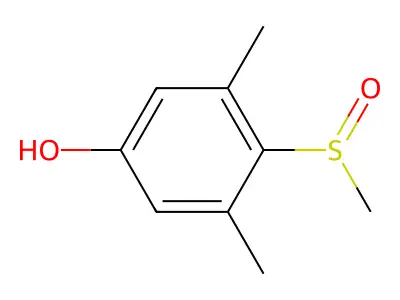 Phenol, 3,5-dimethyl-4-(methylsulfinyl)- structure