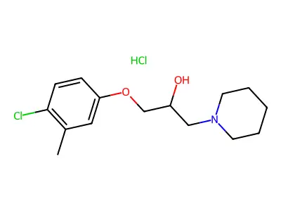 1-(4-Chloro-3-methylphenoxy)-3-(piperidin-1-yl)propan-2-ol hydrochloride structure