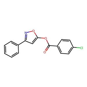 3-Phenyl-5-isoxazolyl 4-chlorobenzenecarboxylate structure