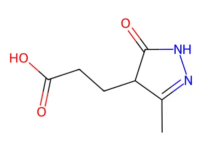 3-(3-methyl-5-oxo-1,2-dihydropyrazol-4-yl)propanoic Acid structure