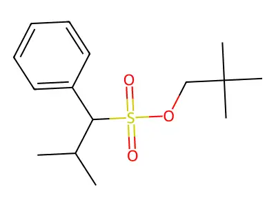 2,2-Dimethylpropyl 2-methyl-1-phenyl-1-propane sulfonate structure