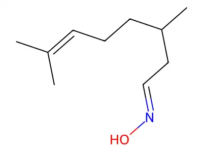 6-Octenal, 3,7-dimethyl-, oxime structure