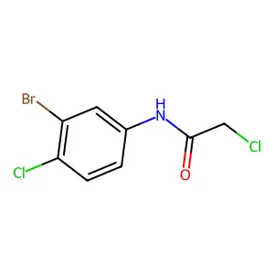 N-(3-bromo-4-chlorophenyl)-2-chloroacetamide structure