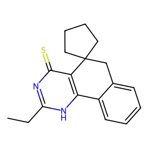 2-Ethylspiro[1,6-dihydrobenzo[h]quinazoline-5,1'-cyclopentane]-4-thione structure