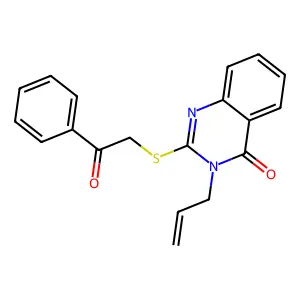 2-Phenacylsulfanyl-3-prop-2-enylquinazolin-4-one structure