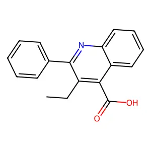 3-Ethyl-2-phenylquinoline-4-carboxylic acid structure