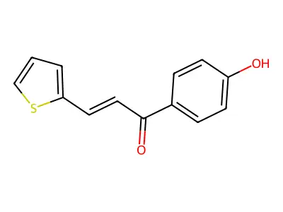 1-(4-Hydroxyphenyl)-3-(thiophen-2-yl)prop-2-en-1-one structure