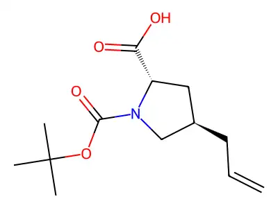 Boc-(R)-gamma-allyl-L-proline structure
