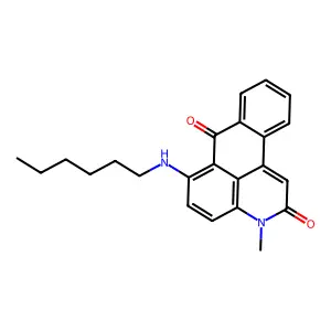 6-(hexylamino)-3-methyl-3H-naphtho[1,2,3-de]quinoline-2,7-dione structure