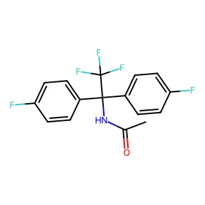 N-(1,1-Bis-(4-fluorophenyl)-2,2,2-trifluoroethyl)-acetamide structure