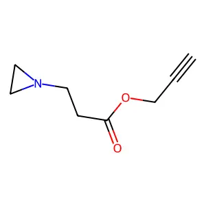 Propargyl 1-aziridinepropionate structure