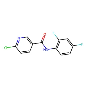 6-chloro-N-(2,4-difluorophenyl)pyridine-3-carboxamide structure