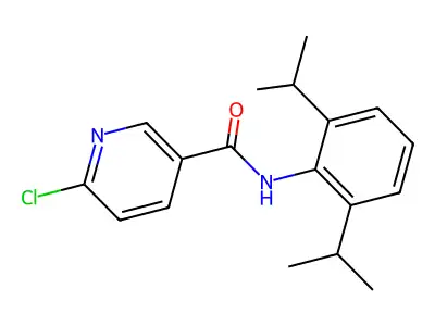 6-chloro-N-(2,6-diisopropylphenyl)nicotinamide structure