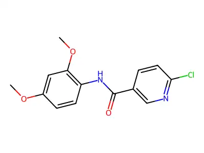 6-Chloro-N-(2,4-dimethoxyphenyl)nicotinamide structure