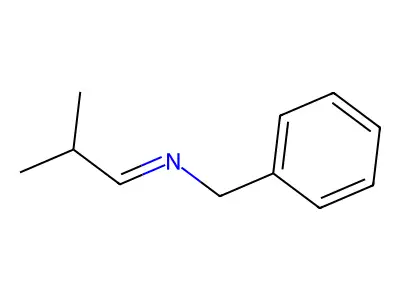 Benzenemethanamine, N-(2-methylpropylidene)- structure