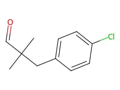 3-(4-Chlorophenyl)-2,2-dimethylpropanal structure