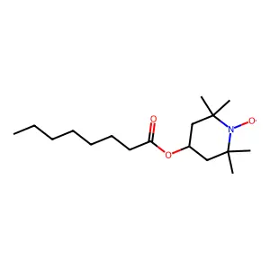 2,2,6,6-Tetramethyl-4-capryloyl-oxypiperidine-1-oxyl structure