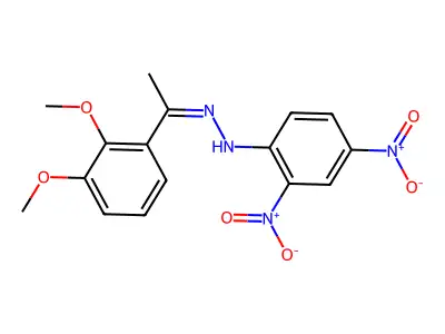 N-[1-(2,3-dimethoxyphenyl)ethylideneamino]-2,4-dinitroaniline structure
