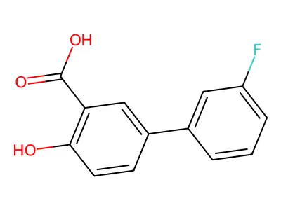 3'-Fluoro-4-hydroxy-[1,1'-biphenyl]-3-carboxylic acid structure