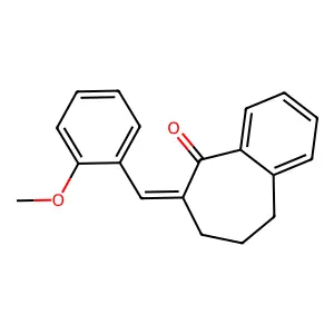 6-(2-methoxybenzylidene)-6,7,8,9-tetrahydro-5H-benzo[a]cyclohepten-5-one structure